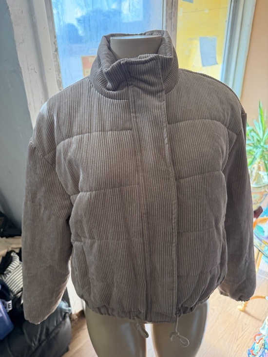 Fashion Nova Jackets & Blazers - Fashion Nova Taupe Corduroy Puffer Jacket‎